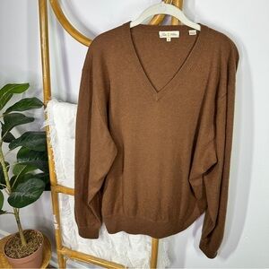 Mens Peter Millar Brown Cashmere Sweater sz XL